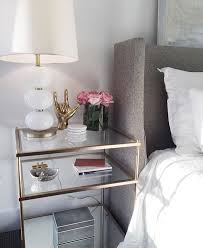 Made from solid pine wood, this table features a clean lined body with beveled front edges and four tapered, splayed legs. Lauren Elizabeth Nightstand Decor Home Decor Side Tables Bedroom