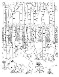 Realistic arctic fox coloring page. Coloring Page Foxes In The Forest Fox Woodland Wall Etsy Coloring Pages Woodland Wall Art Nature Coloring Pages