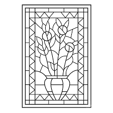 Glas in lood kleurplaten (14). Stained Glass By Jean Cocteau Coloring Page Free Coloring Library