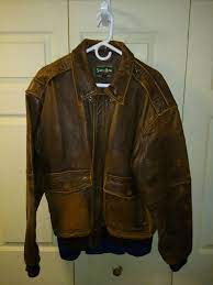 Saville Row Distressed Brown Leather Flight Bomber A2 Jacket Size Large Pilot Savilerow Flightbomb Leather Bomber Jacket Leather Jacket Collar Leather Jacket