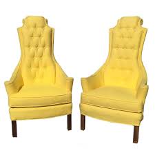 Mid 20th Century Vintage Hollywood Regency Glam Scroll High Back Chair For Sale Image 5 Of 6 Outdoor Furniture Chairs Comfy Chairs Yellow Chair