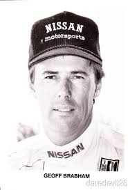 1990's Geoff Brabham Nissan Motorsports IMSA 5x7 B&W publicity photo