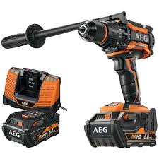 Perceuse Percussion Brushless Aeg 18v 2 Batteries 6 0ah Un Chargeur Bsb18bl 602c 4935464100