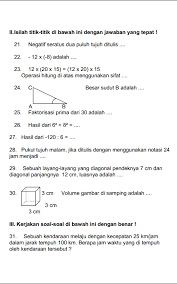 Uji kompetensi matematika kelas 5 berisi soal soal latihan yang berkaitan dengan kompetensi dasar yang dipelajari. Pin Di Sisi
