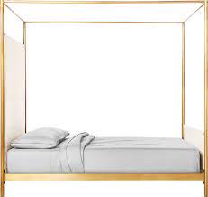 Odessa shearling canopy bed king. Odessa Shearling Canopy Bed Queen Modern Bed Bed Frame And Headboard Bed