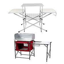 Perfect for a variety of cooking tasks: Camping Cooking Supplies Red Ozark Trail Deluxe Camp Kitchen With Storage And Sink Table Other Camping Cooking Supplies