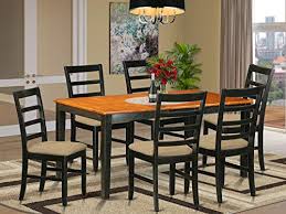 The wood kitchen table is very important furniture in the kitchen room. Amazon For East West Furniture Nipf7 Bch C 7 Pc Kitchen Table Set 6 Kitchen Chairs And Wooden Table Rectangular Table Top Ladder Back And Linen Fabric Chair Seat Black Cherry