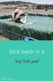 How To Make A Hay Bale Swimming Pool Yes This Is A Real Thing Diy Swimming Pool Hay Bale Pool Swimming Pools