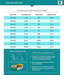 Crocs Shoes Size Chart