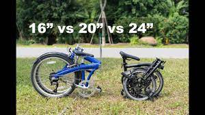 Brompton birdy dahon strida tern. Folding Bike Wheel Size 16 Inch Vs 20 Inch Vs 24 Inch Comparison Youtube