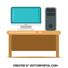 Schreibtisch Mit Einem Computer Clipart Kostenloses Vektorbild Im Ai Und Eps Format Computer clip art leave a comment. schreibtisch mit einem computer clipart