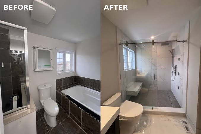 Modern bathroom renovation