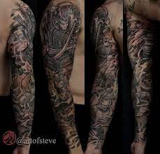 Chronic Ink Tattoo Toronto Tattoo Samurai Vs Demon Sleeve Tattoo Done By Bks Tatuagem Do Naruto Tatuagem