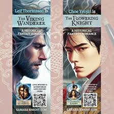 SPRAYED EDGE Signed Limited Editions of the Viking Wanderer and the  Flowering Knight bonus Bookmarks and Art Prints