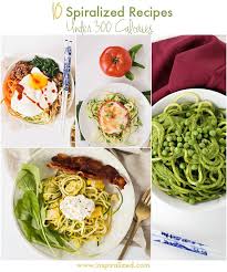 10 Spiralized Zucchini Recipes Under 300 Calories Spiralizer Recipes Recipes Zucchini Recipes