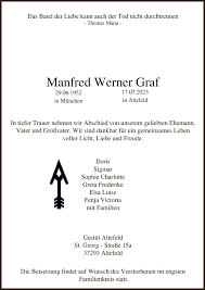 Traueranzeigen von Manfred Werner