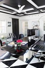 Black can be dull and white can be boring, but the classic combination is a timeless duo that is fashionable, stylish and always chic. Allison Crawford S Bold Beautiful Space Office Tour Sayeh Pezeshki La Brand Logo And Web Designer Home Office Design Home Decor White Office Space