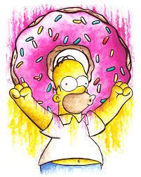 Homer Simpson And His Donut By Gatohy On Deviantart Homer Simpson Drawing Simpsons Art Homer Simpson