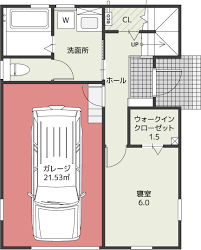 3ldk ガレージ 2階リビング 狭小地 車好き ガレージのある家 工務 店 2階リビング
