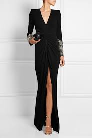 Enter first10 at checkout for 10% off your first order. Alexander Mcqueen Embellished Stretch Crepe Gown