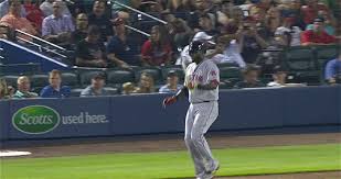 Did it again saturday night at fenway park. Boston Red Sox S David Ortiz Breaks Bat Over Leg In Frustration Gif