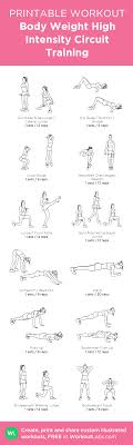 Full Body Workout Body Weight High Intensity Circuit Training Hiic 1 3 Rounds With 30 Second Rest You Don T Need Fitness Body Full Body Workout Workout