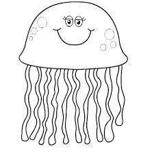 Coloring printable worksheet for kindergarten and preschool. Baby Jellyfish Coloring Pages Coloring And Drawing