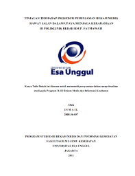 9 contoh karya tulis ilmiah kti yang benar untuk berbagai topik. Rekam Medis Archives Page 2 Of 5 Universitas Esa Unggul