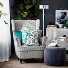 STRANDMON Armchair, Vibberbo black/beige Ikea