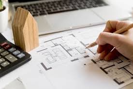لقطة مقر بة لخطة الرسم باليد للشخص على الطباعة باللون الأزرق مع الكمبيوتر المحمول نمو Modern Business Cards Design How To Draw Hands Interior Design Business