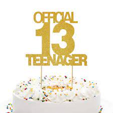 Prev church wedding decoration ideas pews. Amazon Com Anxdh Official Teen 13th Birthday Cake Topper Boys And Girls 13th Birthday Party Decoration Gold Toys Games