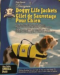 Paws Aboard Designer Doggy Life Jacket Neon Yellow Small