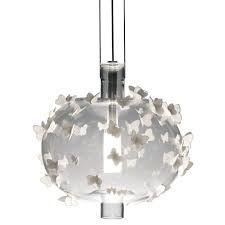 Grey and white porcelain showers images of butterflies. Freeze Frame Butterflies Pendant By Lladro Lla 01017048