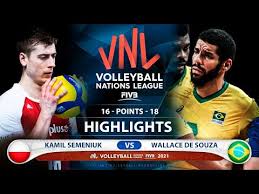 Poland is one of the world's strongest teams; Poland Vs Brazil Vnl 2021 Highlights Kamil Semeniuk Vs Wallace De Souza