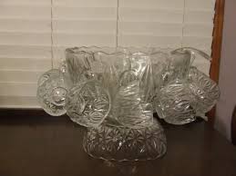 HAZEL WARE 27 Piece Williamsport Pedestal Punch Bowl Set Polished Precut  Crystal $79.98