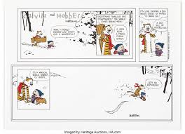 # cartoons & comics # shooting star # calvin and hobbes. Auction Final Calvin And Hobbes Sunday Strip Goes For 10 000 In Charity Auction Major Spoilers Comic Book Reviews News Previews And Podcasts