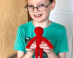 Pattern Bendable Stick Figure Crochet Doll Pattern Seven Inches Tall  Amigurumi