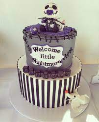 My Nightmare Before Christmas Themed Baby Shower Cake Halloween Baby Shower Theme Shower Cakes Christmas Baby Shower