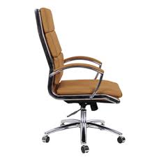 It must have a headrest… 7. Alera Alenr4159 Neratoli High Back Camel Leather Office Chair With Fixed Arms And Chrome Swivel Base