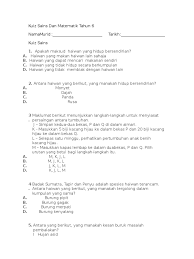 Kuiz matematik tahun 6 draft. Kuiz Sains Dan Matematik Tahun 6
