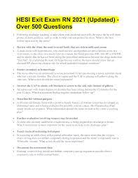 Hesi Exit Exam Rn 2021 Updated Over 500 Questions In 2021 Exam Nursing Exam Nursing School Studying
