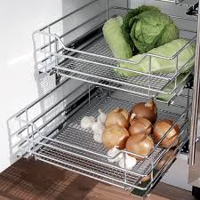 Wire kitchen storage rack set. Hafele Pull Out Wire Basket Set For 300 900 Mm Cabinet Width Linear Version
