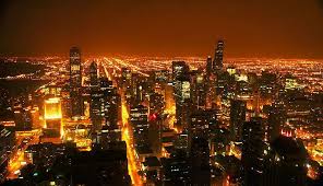 City Lights Chicago City City Lights Cityscape