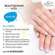 Chez Somya - Want To Destress At Home? There's Nothing That A Beautiful  Manicure Can't Fix. Here Is A Step By Step Guide To Do Your Manicure At Home-  ✓Clean Your Nails