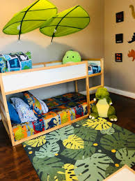 Boys Bedroom Kura Bed Boy Toddler Bedroom Ikea Toddler Room Green Rug Bedroom