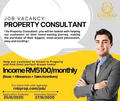  computer literate and familiar with microsoft office; Property Consultant Rnb Prop