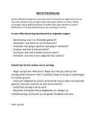 Het Schrijven Van Een Verslag