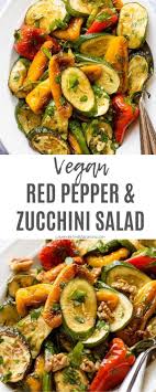 Georgian Salad With Baby Sweet Peppers And Zucchini In 2020 Vegan Side Dishes Side Dishes Easy Zucchini Salad