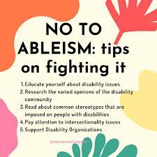New Women Space - This #TakeActionTuesday we look at ableism, the ways it  happens, and what you can do to fight it. Ableism: “The practices and  dominant attitudes in society that devalue