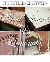 The solid wood framing on the cabinet face frame (left) is noticeably darker than the veneer skin which will be applied to the cabinet. Quick Tip Tuesday The Difference Between Veneer Laminate Furniture Salvaged Inspirations